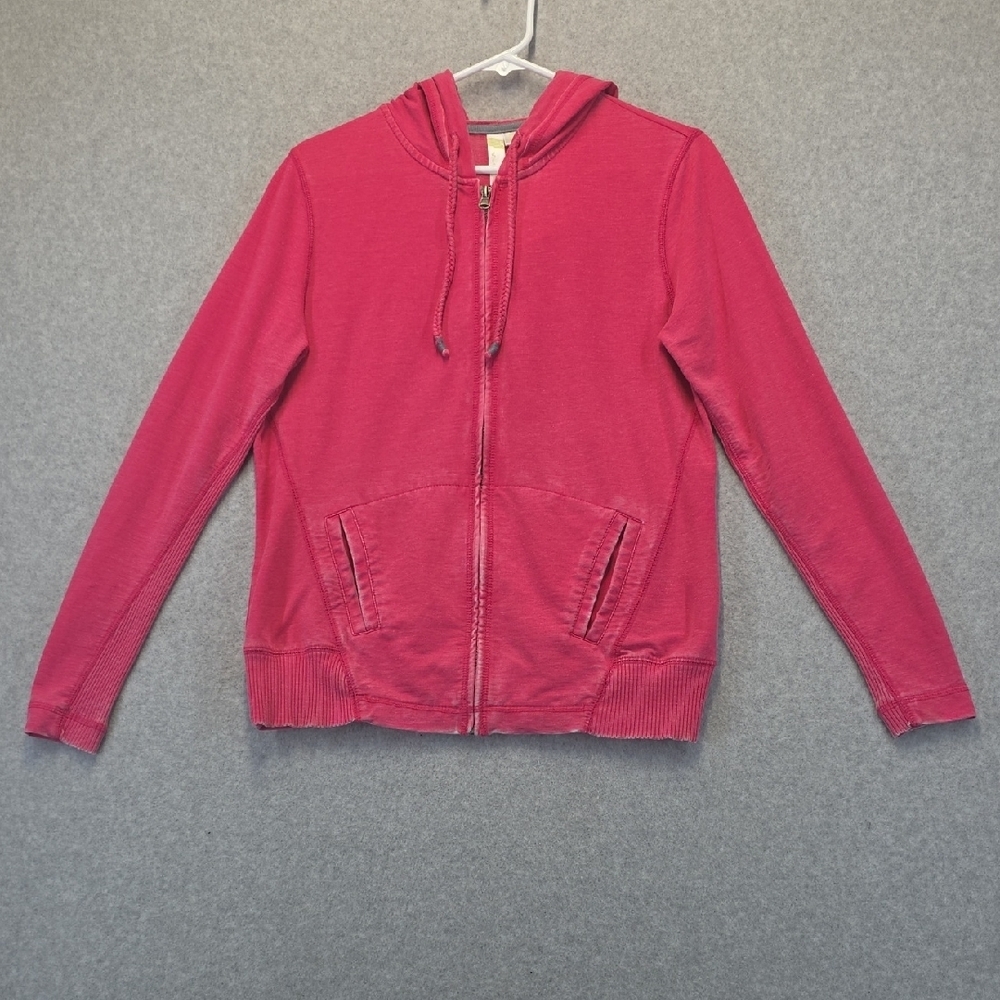 Y2K Green Tea Angels Zip Up Hoodie Women’s Medium Pink Throwback